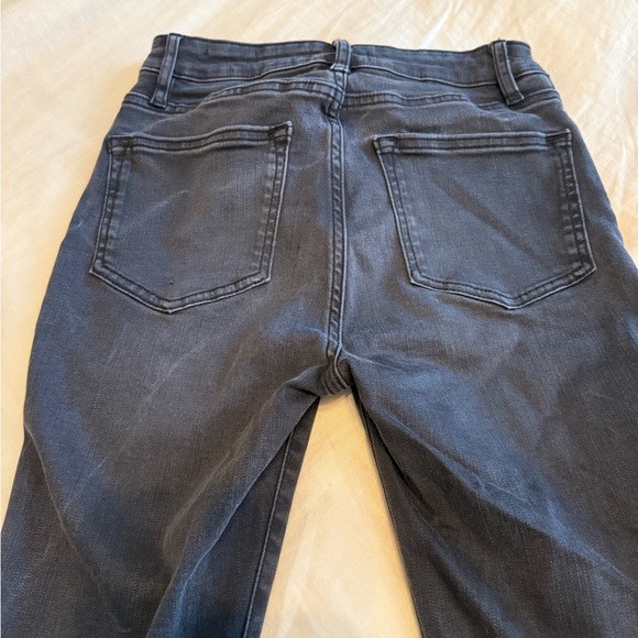 Frame Le Crop Mini Boot Jeans Size 26 Black Raw Hems - Picture 3 of 5